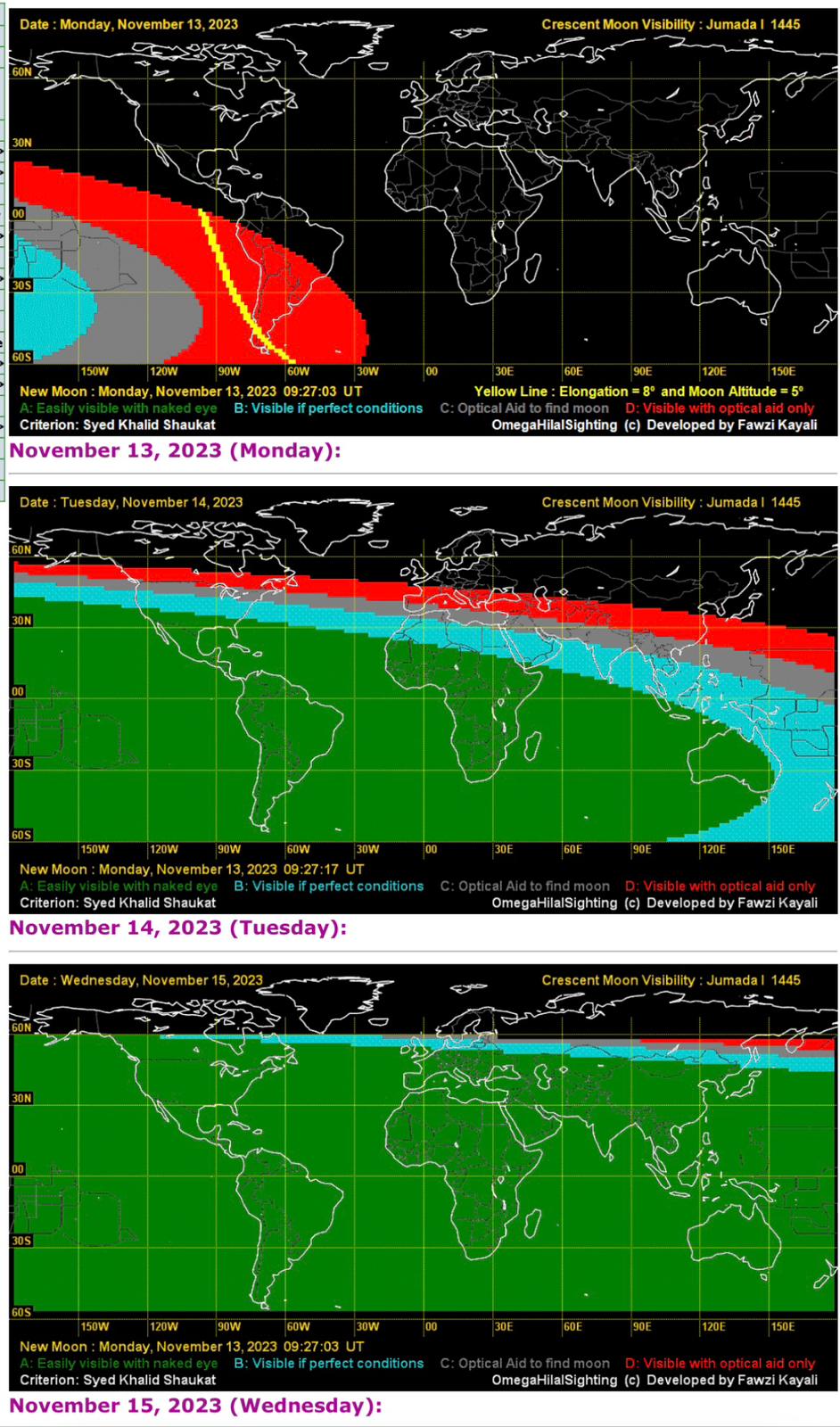 هلال شهر جمادي الأول